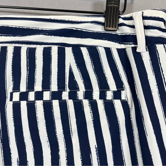 Spanx White Navy Striped Chino Shorts - Picture 6 of 12